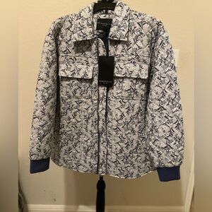 Bagatelle Autumn ' Denim Coat‎ Printed Outdoors Floral Jacket. Size Med. NWT